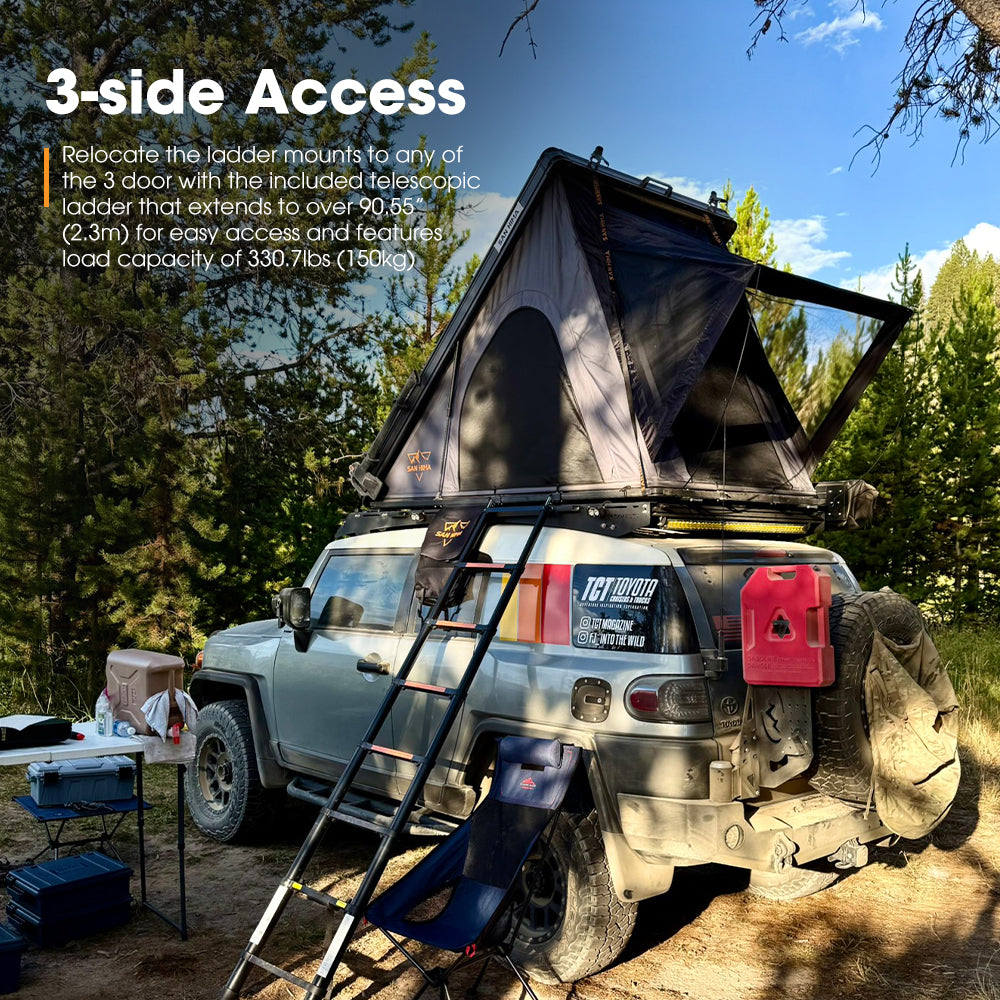 San Hima Hotham Lite Aluminum Roof Top Tent Hardshell Camping 4WD 4x4