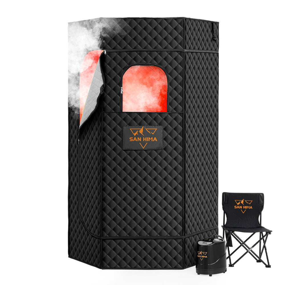 San Hima Portable Steam Sauna for Home with Steamer Personal Sauna Box