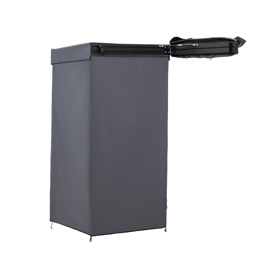 San Hima Awning Shower Tent with Roof Fold-Out 90° Swing Arm