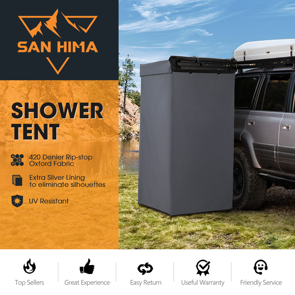 San Hima Shower Awning Tent with 90° Swing Arm