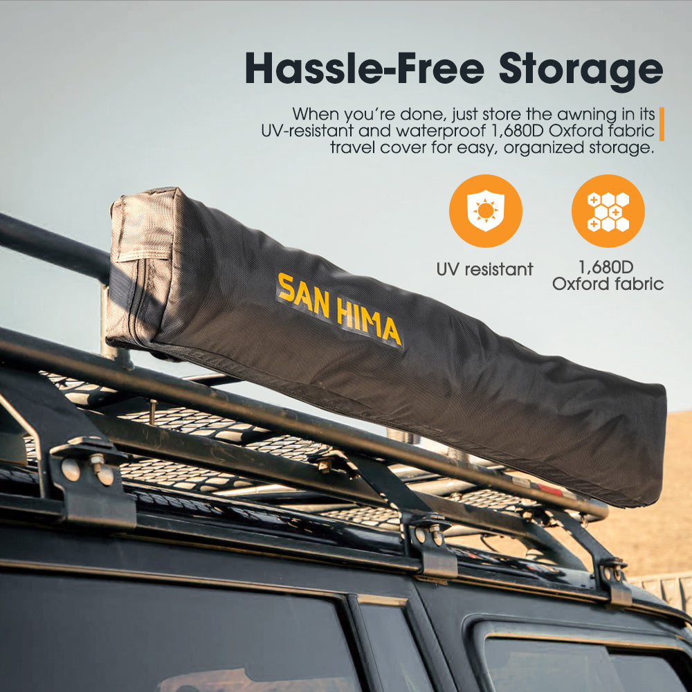 San Hima Shower Awning Tent with 90° Swing Arm