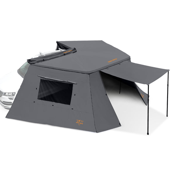 San Hima 270° Awning w/ Side Wall Free-Standing Car Driver Side Extens