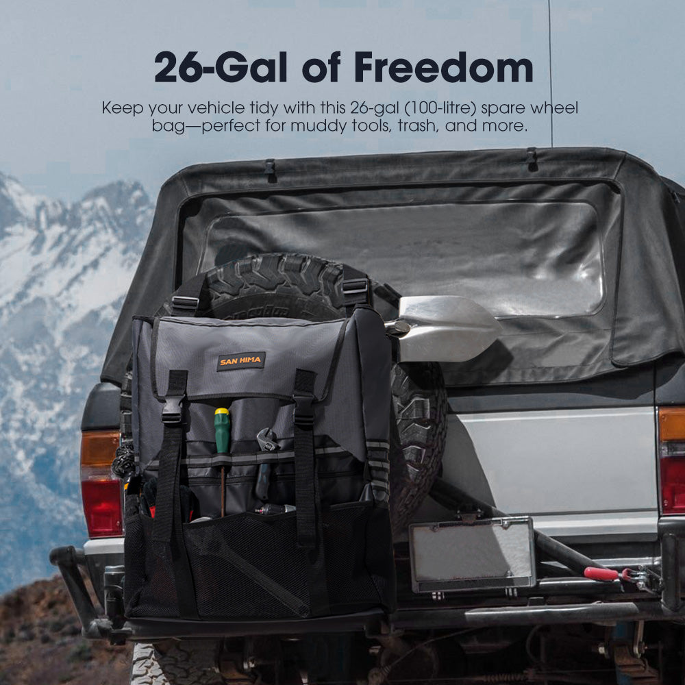 San Hima 26 Gallons Spare Tire Trash Bag Accessory Storage Bag 4x4 4WD