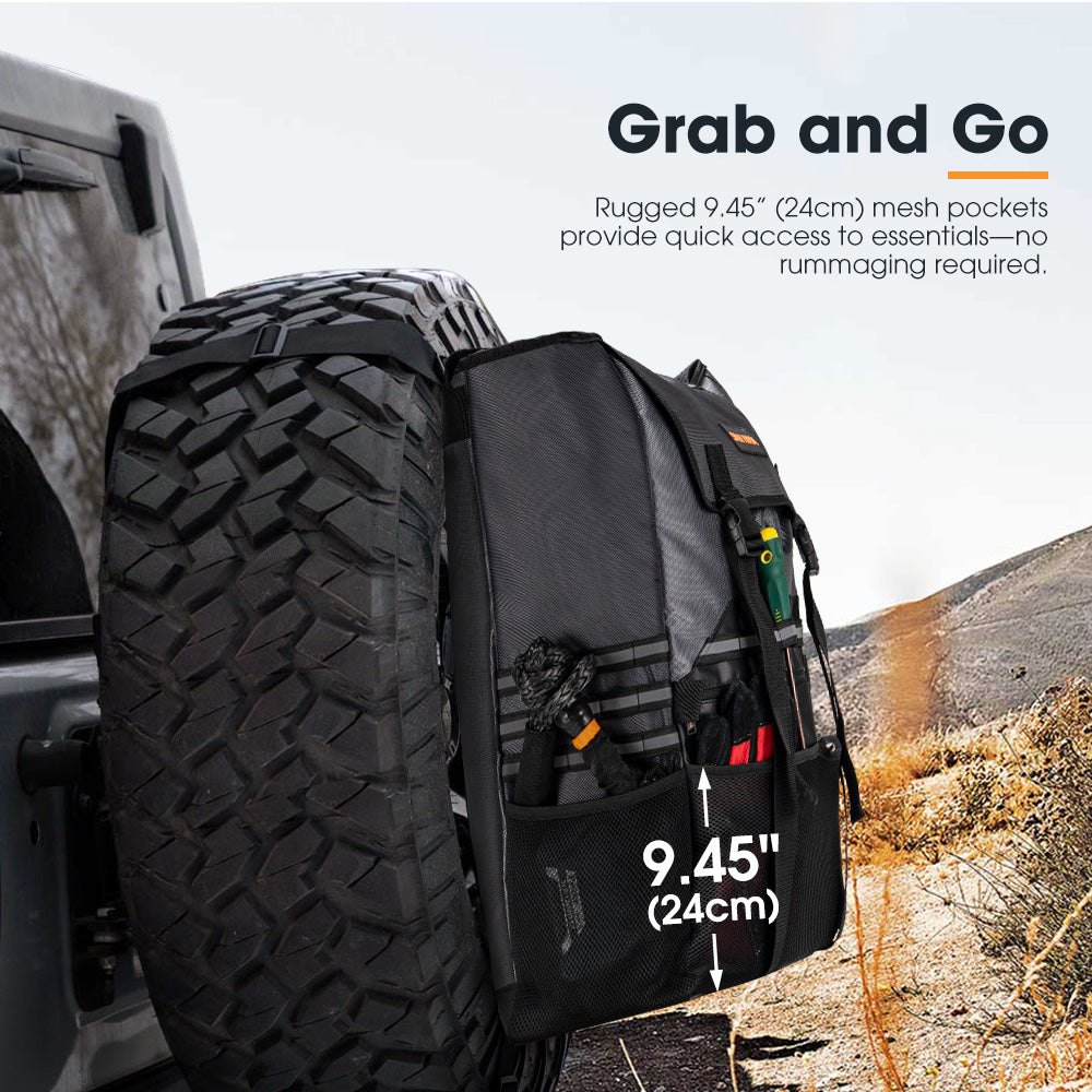San Hima 26 Gallons Spare Tire Trash Bag Accessory Storage Bag 4x4 4WD