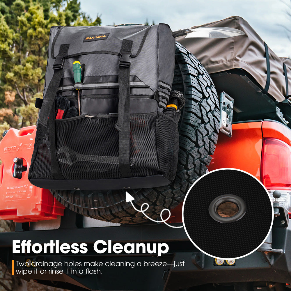 San Hima 26 Gallons Spare Tire Trash Bag Accessory Storage Bag 4x4 4WD