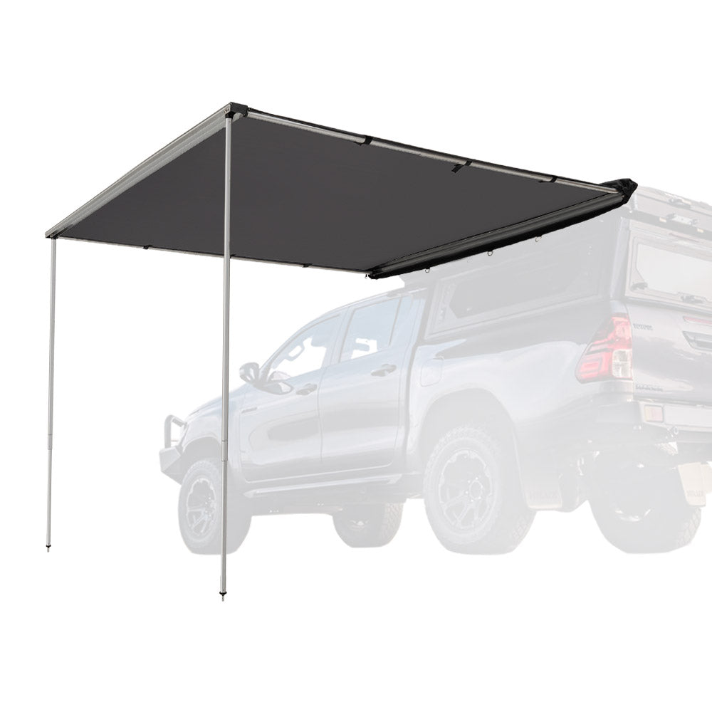 San Hima Pull-Out Side Awning 4.6ft x 6.6ft Telescoping Poles 30ft² Car Shade