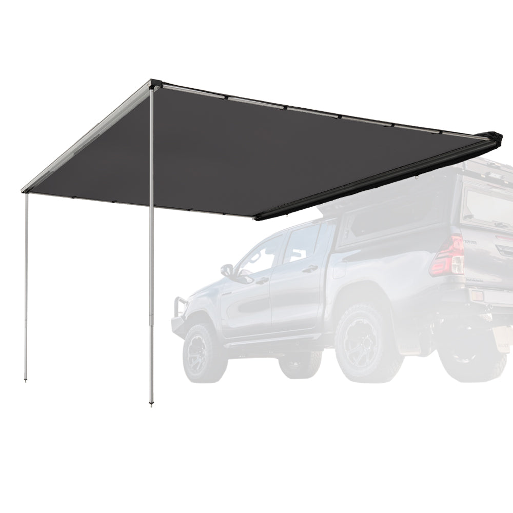San Hima Pull-Out Side Awning 8.2ft x 10ft Telescoping Poles 82ft² Car Shade