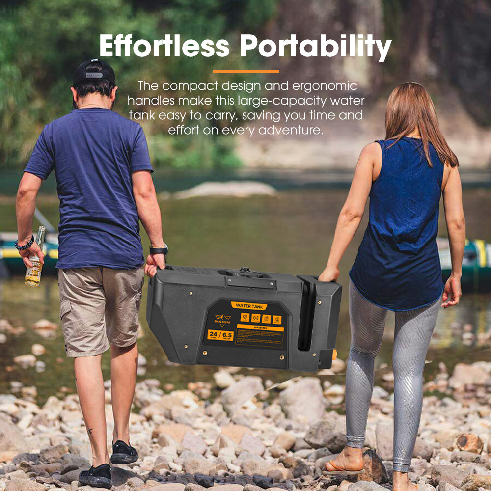 San Hima 6.5-Gal Portable Water Tank Outdoor Camping Caravan Pressure